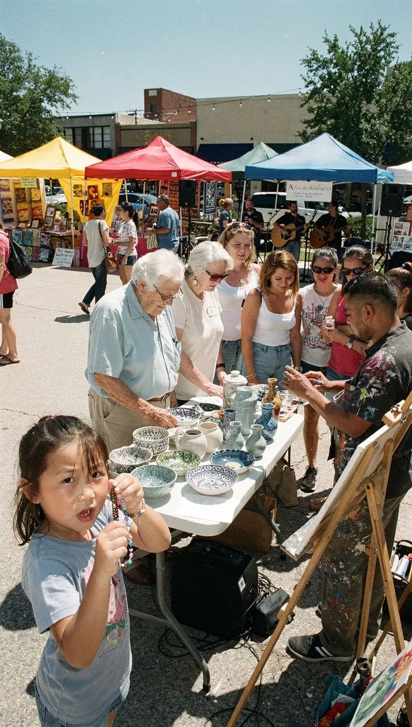Local craft fair showcasing handmade goods and artisans.